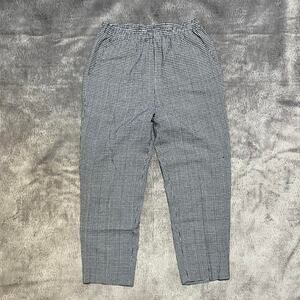 Retro gingham slim pants